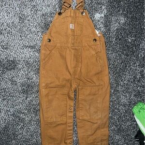 Khaki carhartt overalls size 24 months